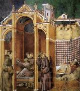 GIOTTO di Bondone Apparition to Fra Agostino and to Bishop Guido of Arezzo oil painting